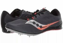 Mens 13 Saucony Vendetta 3 Grey/Black S29073-1 Track Spikes - £17.40 GBP