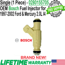 Brand NEW Bosch Single Unit Fuel Injector for 1997, 1998 Mercury Tracer 2.0L I4 - £52.62 GBP