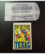 BAXTER LANE CO The Six Flags of Texas Vintage Travel Luggage Water Decal... - $30.74 CAD