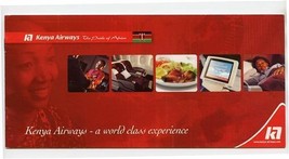 Kenya Airways A World Class Experience Booklet 2002 - $17.82