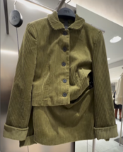 ZARA BNWT 2025. MID GREEN SHORT CORDUROY JACKET BLAZER. 5030/709/527 - $86.70