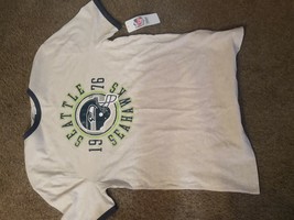 NWT Men&#39;s Seattle Seahawks NFL T-Shirt Ringer Team Apparel White sz- m med - $20.51