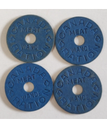 CANADA MEAT RATION WAR TOKEN WW2 CANADIAN LOT OF 4 WARTIME ANTIQUE FOOD ... - $17.81 CAD