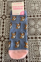 Old East Main Company Corgi Dog Ladies Low Cut Socks Blue Pink No Show B... - £8.64 GBP