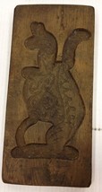 Vintage Wood Carved Springerle Rice Cake Butter Cookie Mold Wall Hang Dragon Squ - £33.10 GBP