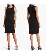 Eliza J Faux Pearl Sleeveless Shift Dress Classic Little Black Dress Siz... - $138.79 CAD