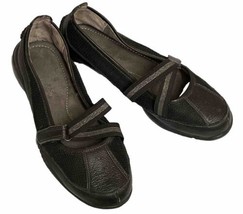 Aerosoles Women&#39;s Evolution Fashion Sneaker Black leather Mesh Elastic s... - $19.60