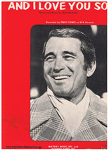 And I Love You So Sheet Music Don McLean Perry Como - $3.65