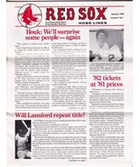 Boston Red Sox Hose Lines January 1982 Volume 1 Number 1 Newsletter Sche... - £7.47 GBP