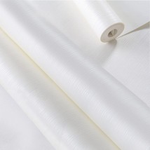 Pearl White Baoz 6Pcs.Textured Wallpaper 31.1X1.6Ft.Non-Woven Contact Paper - £35.19 GBP