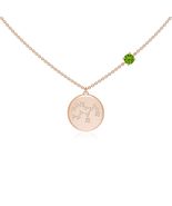 ANGARA 0.38 Ct Natural Peridot Pendant With Diamond for Women in 14K Gol... - $3,608.08