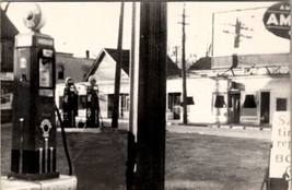 Maine Small Town American Gas Pumps Gasoline Station Amoco Postcard Z17 - £7.92 GBP
