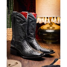 Marco Di Milano Genuine Snake Skin Cowboy Boot Missouri Black image 7