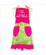 Apron I came I saw I decided to order takeout Pink  Close Out - $293.50 MXN