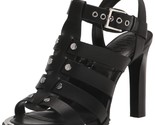 DKNY Women Slingback Caged Sandals Bria Sling Size US 9.5 Black Calf Lea... - $49.50