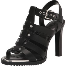 DKNY Women Slingback Caged Sandals Bria Sling Size US 9.5 Black Calf Leather - £38.93 GBP