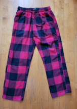 Old Navy Men&#39;s Size Medium~ Flannel Pajama Pants ~ Red &amp; Black Plaid - $12.59