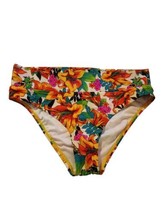 Victoria&#39;s Secret Swimsuit Hi-Cut Bikini Bottoms Hawaiian Tropical Floral Sz S/P - £14.74 GBP