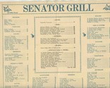 Senator Grill Menu Senator Hotel Ellis Street San Francisco California 1... - £45.79 GBP