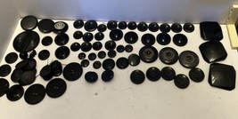 HUGE Lot of Antique BLACK Buttons - $19.81