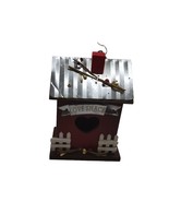 VALENTINE LOVE SHACK WOOD METAL BIRD HOUSE FARMHOUSE RUSTIC COUNTRY - €10,18 EUR
