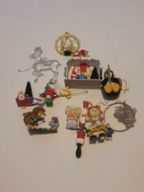 Misc. Christmas ornaments-some missing pieces-reindeer,penguin,rolling pin santa - £9.72 GBP