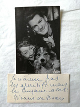 Yvonne Da Bray &amp; Jean Marais - Firmato &amp; Dedicated Foto - Rara - 1950 - $142.98