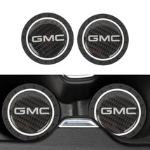Brand New 2PCS GMC Real Carbon Fiber Car Cup Holder Pad Water Cup Slot Non-Slip  - $15.00