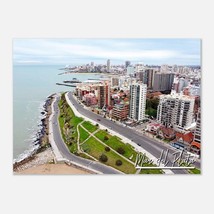 Mar del Plata Argentina Travel Poster Wall Art | Mar del Plata Coast Cityscape H - £16.13 GBP