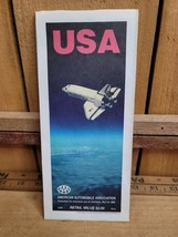 1989 AAA USA Vintage Street Map  NASA Space Shuttle Erik Simonsen-H Arms... - $13.85