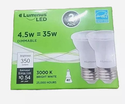 Luminus LED PAR16 Bulb 35W Equiv, Dimmable, 3000K Bright White, 2-Pack - $3.02