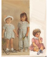 Toddlers Adorable Nannette Design Jumpsuit Romper Dress Pants Sew Patter... - £10.17 GBP