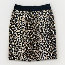 White House Black Market Pencil Skirt Size 6 Black Tan Animal Leopard Print - $29.70