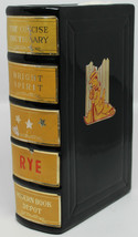 Concise Dictionary Book Bright Spirit Rye Decanter Bottle Made in Japan 7&quot; - £40.25 GBP