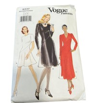 Vogue Patterns 9337 Misses Dress Pattern Size 6-8-10 Pullover Fitted Gow... - $7.68
