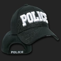 POLICE SHADOW BLACK EMBROIDERED 3D  HAT CAP - £27.41 GBP