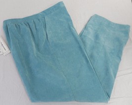 Women&#39;s Alfred Dunner Pull On Pants Aqua Size 16P Medium Length NEW - £21.34 GBP