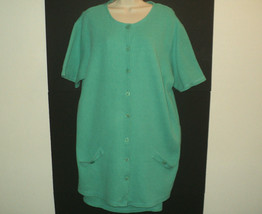 A Pea in the Pod Lou Nardi Maternity Skirt Suit Size M Teal Aqua 100% Cotton - £16.29 GBP