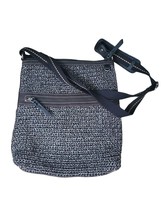 The Sak Crossbody Purse Shoulder Bag 11X13 Black Grey Zippered Pockets - £23.25 GBP