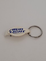 Bud Light White Blue Letters Plastic Beer Bottle Opener Key Chain - $5.96