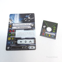 Star Wars X-Wing Miniatures Game Delta Squadron Pilot Tie Def Card &amp; Shi... - $2.96