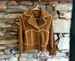 Vintage Blucid Authentic Brown Suede SIZE SMALL Jacket Leather Shell - £50.44 GBP