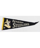 VINTAGE 1960s Pittsburgh Steelers 12x30&quot; Pennant - £85.33 GBP