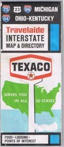 Roadmap Texaco 1969 Travelaide Interstate Map &amp; Directory Michigan Ohio ... - £4.63 GBP