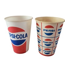 Set of 2  Pepsi Cola 8 oz Waxed Soda Cups New Old Unused Stock Lily Tuli... - $13.71