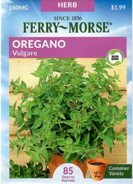 Oregano Vulgare Non-Gmo Herb Seeds - Ferry Morse 12/24 Fresh Garden - $7.40