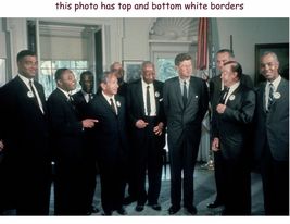 MARTIN LUTHER KING JR &amp; JOHN F KENNEDY JFK AT WHITE HOUSE AUGUST 1963 PHOTO - $8.70