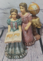 “Geography Lesson” Figurine 4.5&quot; Tall Youngs Globe Book  #31798 Retired ... - £4.74 GBP