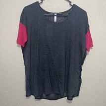 Kensie Tee Shirt Short Sleeve Pullover Round Neck Charcoal Sz M New - £30.84 GBP