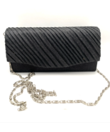 NWOT d&#39;margeaux Black Pleated Glitter Clutch Purse - $19.53 CAD